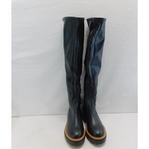 Sun & Stone Women's Jackson Lug Sole Over-The-Knee Boots Black Size 6 - New